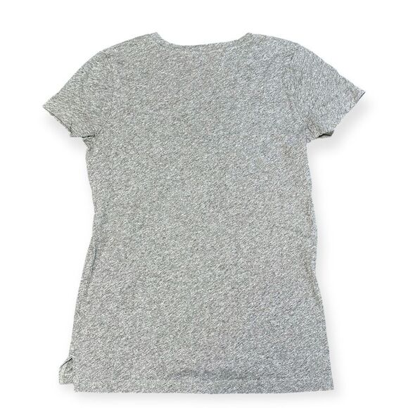 MADEWELL Women’s Heather Gray Short Sleeve Whisper Cotton V-Neck Tee Shirt Top S - Picture 4 of 7